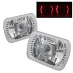 1979 Chevy Malibu Red LED Sealed Beam Projector Headlight Conversion