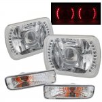 1998 Toyota Tacoma Red LED Projector Headlight Conversion and Bumper Lights