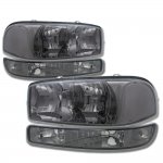 GMC Sierra 1500HD 2001-2007 Smoked Clear Headlights and Bumper Lights