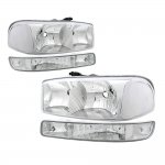 GMC Sierra 1500HD 2001-2007 Clear Headlights and Bumper Lights