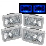 Toyota Solara 1979-1981 Blue Halo Sealed Beam Projector Headlight Conversion Low and High Beams