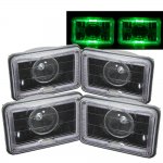 1987 Pontiac Grand AM Green Halo Black Sealed Beam Projector Headlight Conversion Low and High Beams
