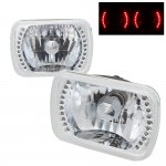 1991 Jeep Comanche Red LED Sealed Beam Headlight Conversion