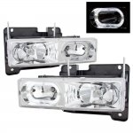 Chevy 2500 Pickup 1988-1998 Halo Headlights Clear