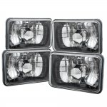 1984 Chevy 1500 Pickup Black Chrome Sealed Beam Headlight Conversion Low and High Beams