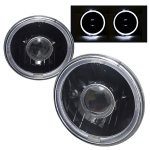 1973 Ford Bronco Black Halo Sealed Beam Projector Headlight Conversion