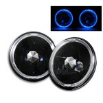 1973 Plymouth Duster Blue Halo Black Sealed Beam Headlight Conversion