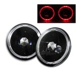 1973 Chevy Chevelle Red Halo Black Sealed Beam Headlight Conversion