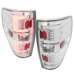 2009 Ford F150 Chrome LED Tail Lights Clear Tube
