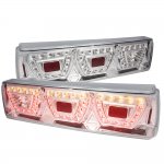 Ford Mustang 1987-1993 LED Tail Lights Chrome Clear