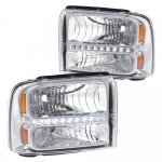 2005 Ford Excursion Clear Headlights LED DRL