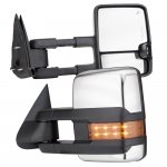 Chevy Silverado 1999-2002 Chrome Towing Mirrors LED Lights Power Heated