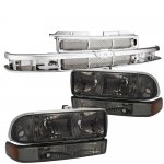 1999 Chevy S10 Chrome Grille and Smoked Headlights Set