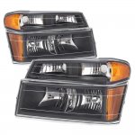 Chevy Colorado 2004-2012 Black Headlights and Parking Lights
