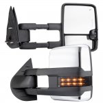 GMC Sierra 2500HD 2007-2014 Chrome Towing Mirrors Smoked LED Lights Power Heated