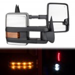 Chevy 1500 Pickup 1988-1998 Chrome Power Towing Mirrors LED Lights
