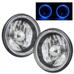 1981 Ford Courier Blue Halo Black Chrome Sealed Beam Headlight Conversion