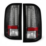 2007 Chevy Silverado 3500HD Black LED Tail Lights