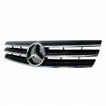 Mercedes Benz SL Class 1990-2002 Black and Chrome OEM Style Grille