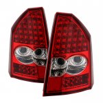 Chrysler 300C 2005-2007 Red Clear LED Tail Lights