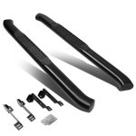 GMC Sierra 2500 Regular Cab 1999-2004 Nerf Bars Curved Black 4 Inches Oval