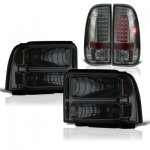 Ford F250 Super Duty 2005-2007 Smoked Headlights and LED Tail Lights