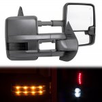 Chevy 3500 Pickup 1988-1998 Power Towing Mirrors Smoked LED Lights