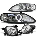 1995 Lexus SC300 Clear High Beam and Halo Projector Headlights Set