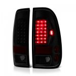 2001 Ford F550 Super Duty LED Tail Lights Black Smoked