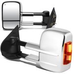 Chevy Silverado 2500HD 2007-2014 Chrome Power Heated Towing Mirrors with Turn Signal Lights