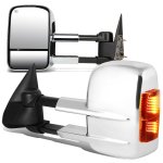 Chevy Silverado 1999-2002 Chrome Towing Mirrors Power Heated LED Signal Lights