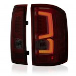 GMC Sierra 1500 2014-2018 Custom LED Tail Lights Tinted Red