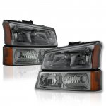 2004 Chevy Avalanche Smoked Euro Headlights and Bumper Lights