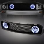 2009 Ford Mustang V6 Black Billet Grille and Halo Fog Lights