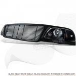 Ford F150 1999-2003 Black Billet Grille and Headlights
