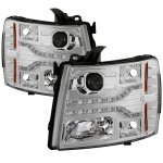2007 Chevy Silverado 3500HD Clear Projector Headlights LED DRL Facelift