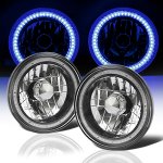 Ford Mustang 1965-1978 Blue SMD LED Black Chrome Sealed Beam Headlight Conversion