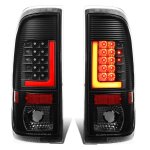 2010 Ford F550 Super Duty Black LED Tail Lights Red Tube