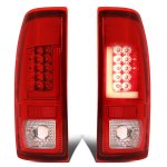 2010 Ford F550 Super Duty Custom LED Tail Lights Red Tube