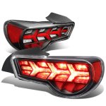 Scion FRS FT86 2013-2017 Black LED Tail Lights Clear Signal