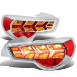 2013 Subaru BRZ Chrome LED Tail Lights Amber Signal