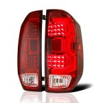 2014 Toyota Tundra LED Tail Lights Tube Red Clear