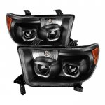 2012 Toyota Tundra Black Halo Projector Headlights