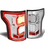Ford F150 2015-2017 Clear LED Tail Lights Outline