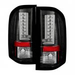 Chevy Silverado 2500HD 2007-2014 Black L-Custom LED Tail Lights