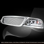 2002 Ford F150 Chrome Custom Grille and Projector Headlights