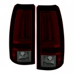 2002 GMC Sierra 2500 Red Smoked LED Tail Lights Tube