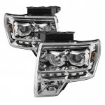 2009 Ford F150 Halo Projector Headlights LED DRL