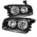 Dodge Charger 2006-2010 Black Headlights