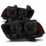 2012 Dodge Charger Black Smoked Headlights